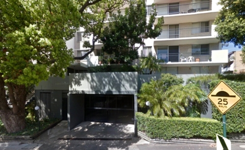 The block of flats named Arden which now stands at 2 Forsyth St, Glebe (Google Maps).