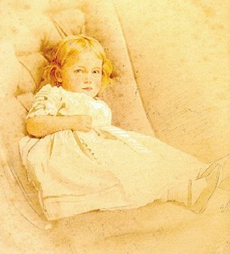 A photo by John Riley Wood: section of faint albumen print mounted on card, overpainted with watercolours (Image: http://www.artgallery.sa.gov.au/)